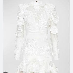 Zhivago battle lines vendetta mini mesh dress white